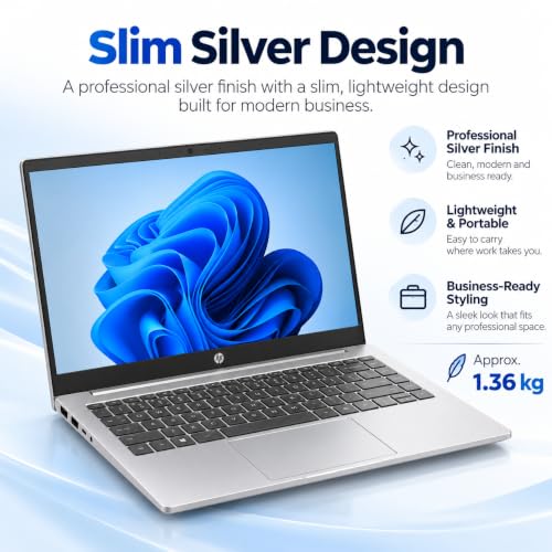 HP 245 G10 Business Laptop, AMD Ryzen 5 7530U Processor, 16GB DDR4 RAM, 512GB SSD, 14-Inch Display, Integrated AMD Radeon Graphics, Windows 11 Home, 1 Year Warranty – A85SCPT#ACJ
