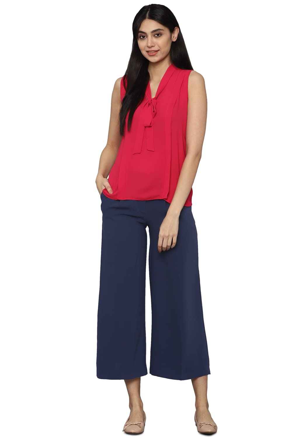 Allen Solly Women's Regular Pants (Navy)