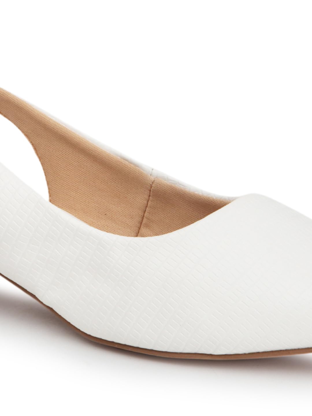 Carlton London Women White Stylish Slip On Shimmer Backstap Fashion Sandals for Casual use, Outdoor, Party and Holidays with Block Heels (39)