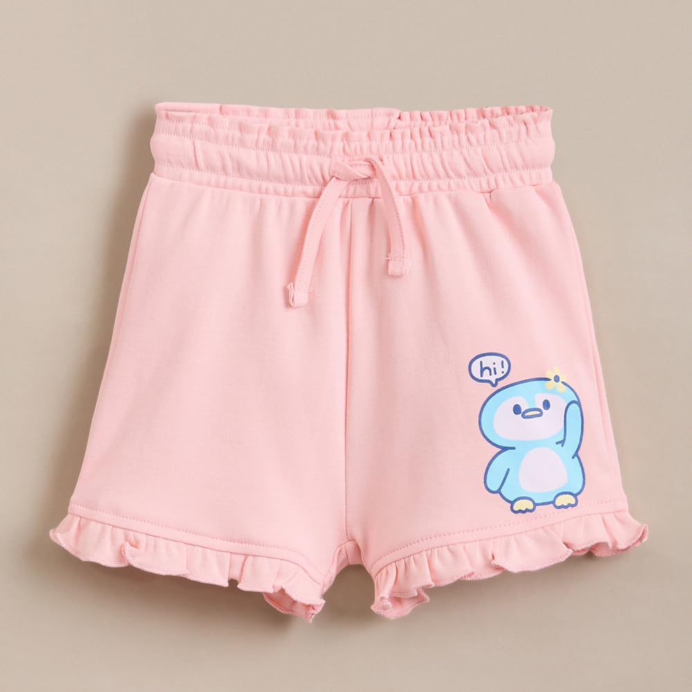 Hopscotch Girls Multi 3-Pack Ruffle & Friends Cotton Shorts (6-9 Months)