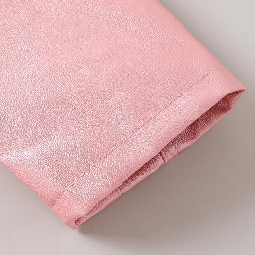 Hopscotch Girls Pink Full Sleeves Moto Biker Zip-Up Jacket For Age (6-7 Years)