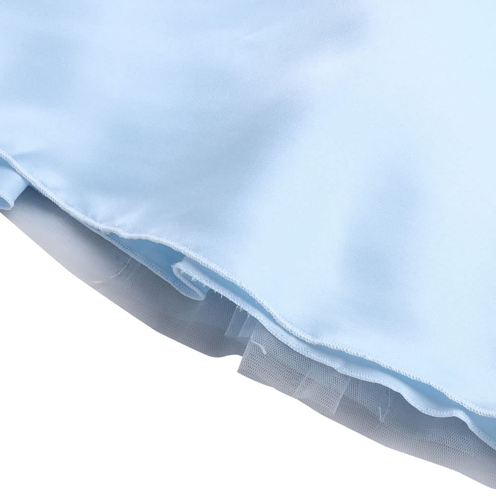 Hopscotch Girls Polyester Floral Applique Gown in Blue Color For Ages 11-12 Years (ZHG-4157002)