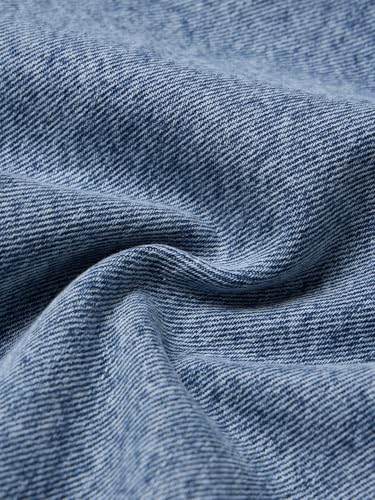 The Souled Store Barrel-Fit Denim: Trixie Women Girls Buttoned Waistband Light Blue Washed Cotton Denim Sustainable Everyday Streetwear Loose Fit Jeans