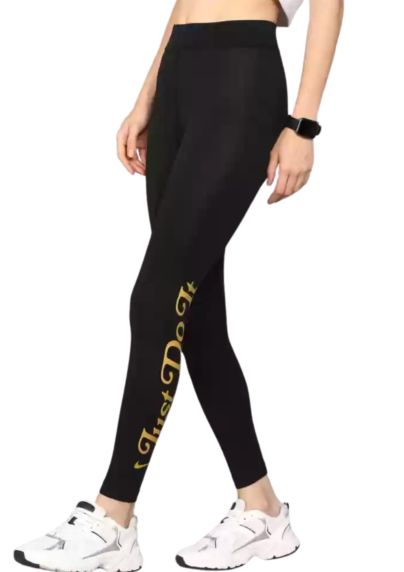 Nike AS W NSW Femme LGGING HBR HR N-Black/Metallic GOLD-DQ3325-010-M