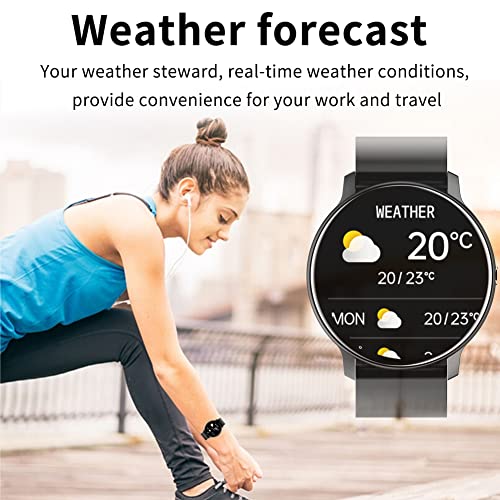 Smart Watch for Motorola Edge (2022) - Fitness Tracker Watches for Men Women, IP67 Waterproof HD Touch Screen Smartwatch for Android/iOS Phones, 24 Sports, Activity Tracker - Black