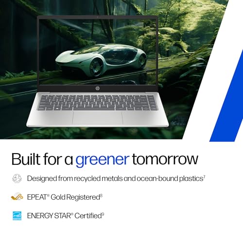 HP 14, Intel Core Ultra 7 155H (16GB DDR5, 512GB SSD), Micro-Edge, Anti-Glare, FHD, 14''/35.6cm, Win11, M365* Office24, Silver, 1.4kg, ep1151TU, FHD Camera, Backlit Laptop