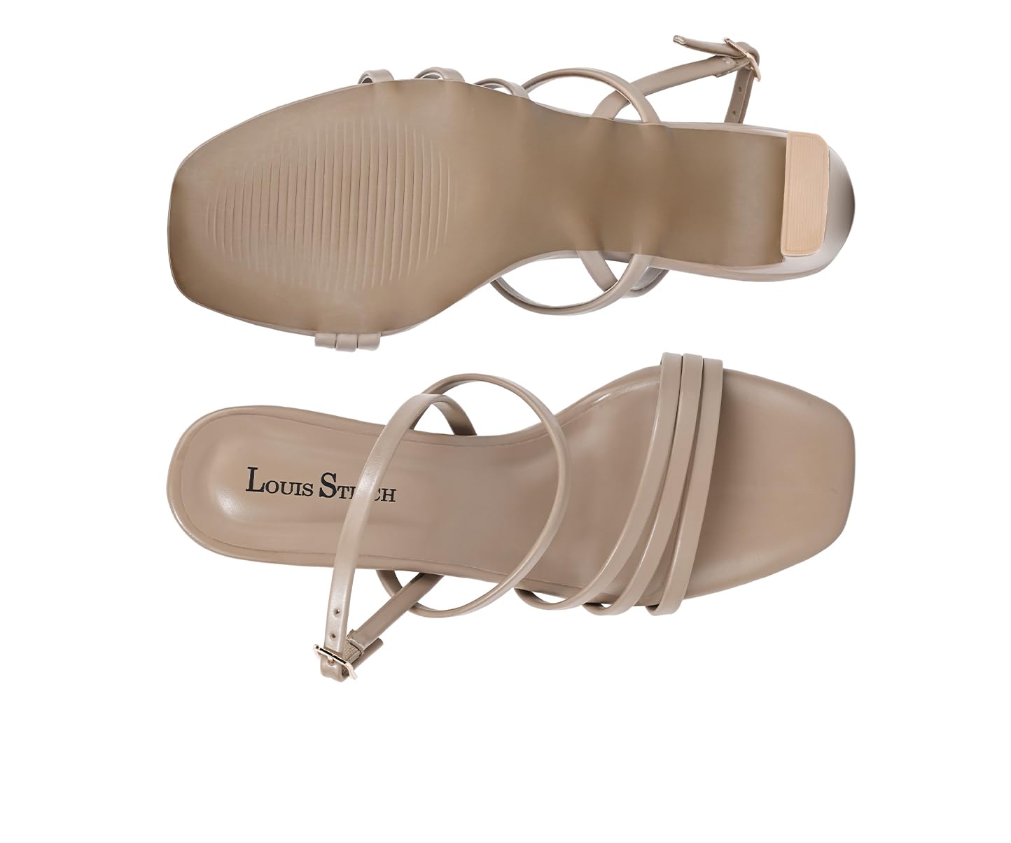 LOUIS STITCH Women’s Beige Block Heel Sandals | Comfortable Sandal for Ladies | LSOF-LDBH-ACBG |