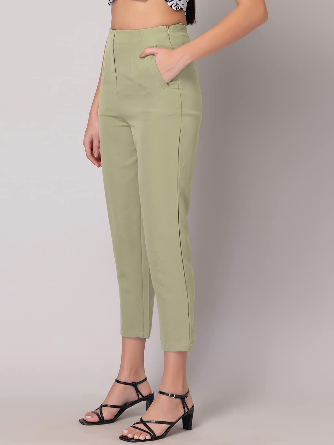 Faballey Women's Regular Trouser (BOT00833_Green_XL)