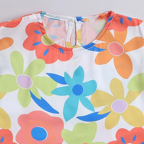 Hopscotch Girls Multi Short Sleeves Floral Blouse for Ages (10-11 Years)