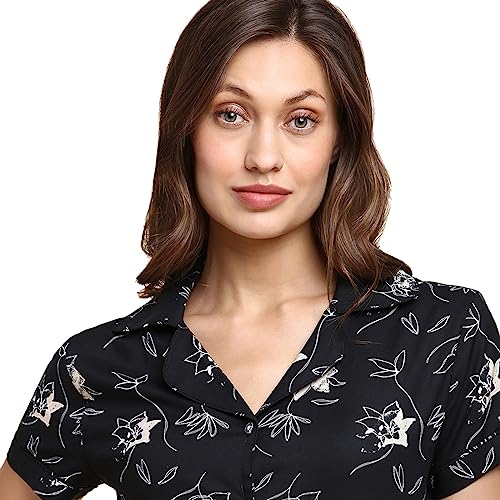 Van Heusen Women Allover Print Lounge Shirt and Pyjama Set Short Sleeves and Soft Handle