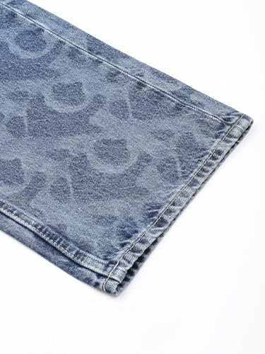 Medium-Wash Straight Fit Mid Rise Jeans