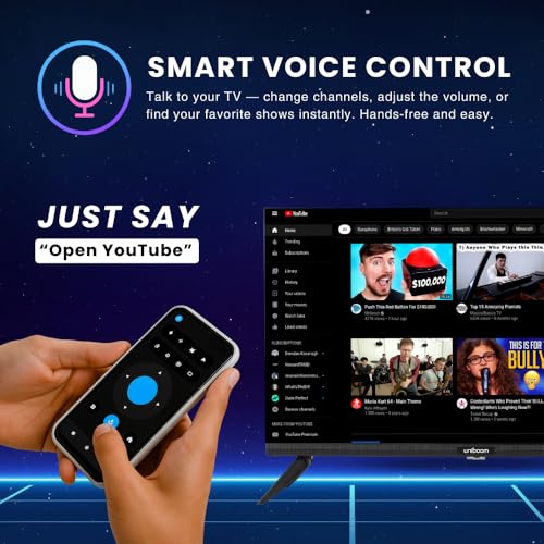 Uniboom_Optima Series 60 cm (24 Inch) HD Smart LED TV |Voice Control App, 30W Sonic Boom Speakers, 5000+ Free Movies, 500+ Apps, Mobile Remote & Screen Cast | Model 24S-ULT-AED