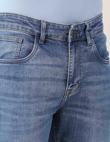 Arvind Slim Fit Mid Rise Light Blue Jeans