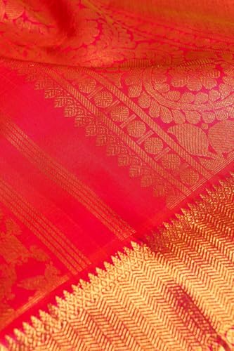 Taneira Women Pink Pure Silk Woven Kanjeevaram Saree With Unstitched Blouse Piece (SAPH01AC5026-Pink)