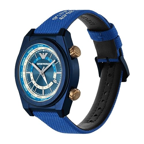 Emporio Armani Blue Quartz Fabric Watch AR11564