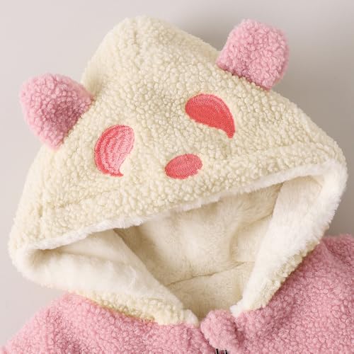 Hopscotch Girls Full Sleeves Color-block Print Pink Jackets For Ages (8-9 Years)