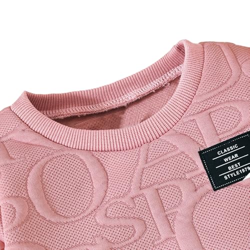 Hopscotch Baby Girls Textured Print Full Sleeves Pink Pant set For Ages (18-24 Months)