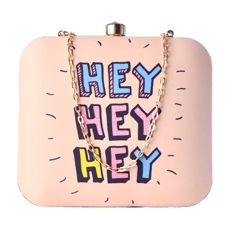 Artklim Funkly Hey Printed Clutch