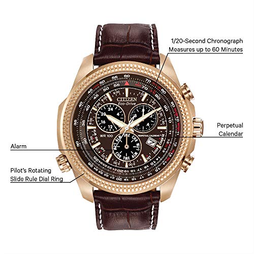 Citizen Leather Eco-Drive Perpetual Calendar Men Analog Watch - Bl5403-03X, Brown Dial, Brown Band