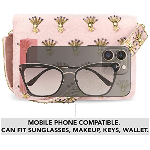 Peora Peach Clutch Purses for Women Handmade Evening Handbags Bridal Clutch(C86PCH)