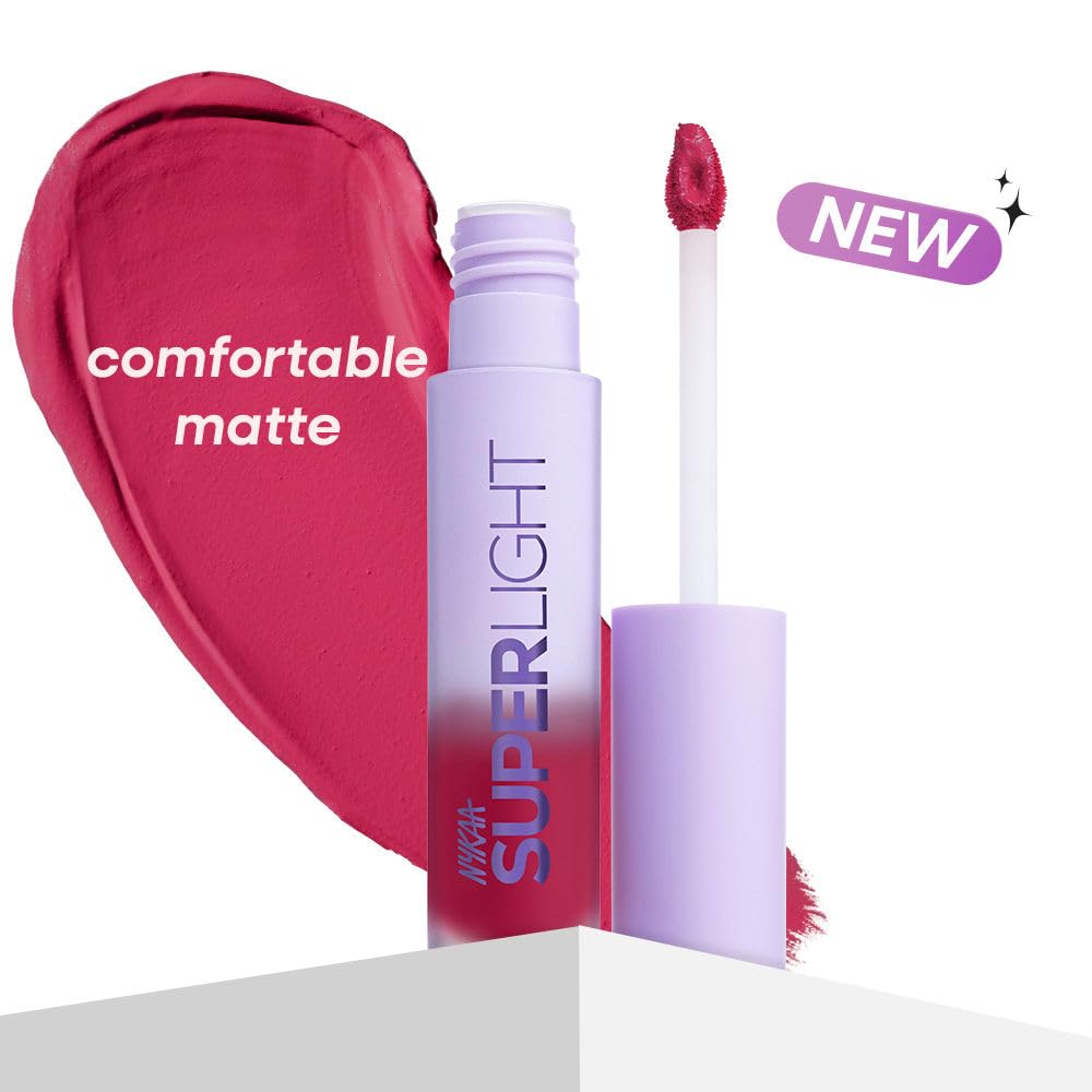 Nykaa Superlight Lip Cloud Airy Mousse Matte Liquid Lipstick for Lip & Cheek - Grapefruit Sparkle (5ml)