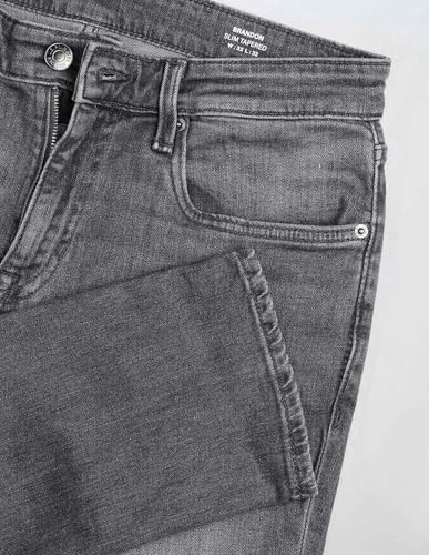 U.S. Polo Assn. Denim Co. Men's Brandon Slim Tapered Fit Grey Jeans (UDJEN1823_Grey_40)