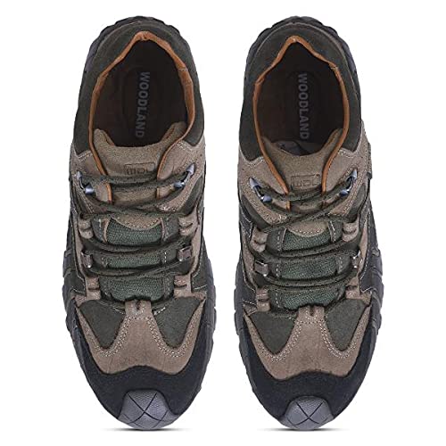 Woodland Men's Green Leather Boat Shoes - 8 UK/India (42 EU)