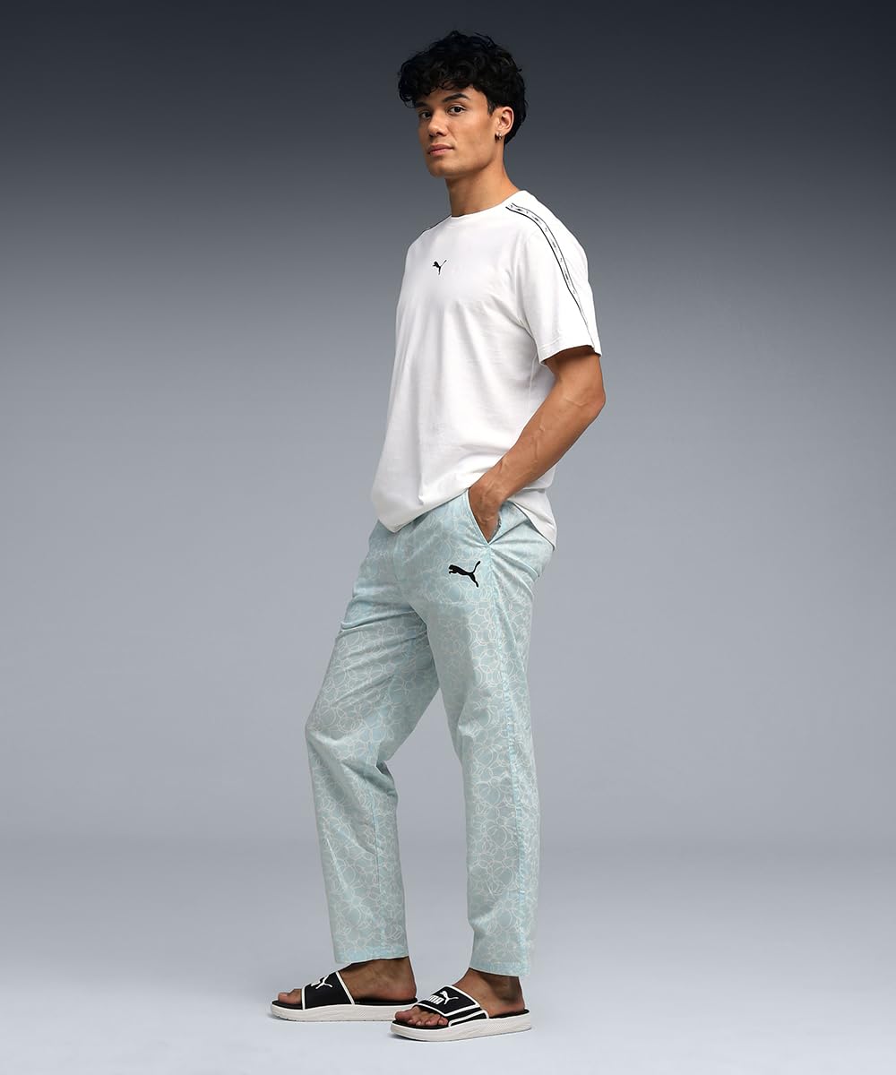 PUMA | Men's Comfort Weave Printed Lounge Pants | Nitro Blue-White | 2XL