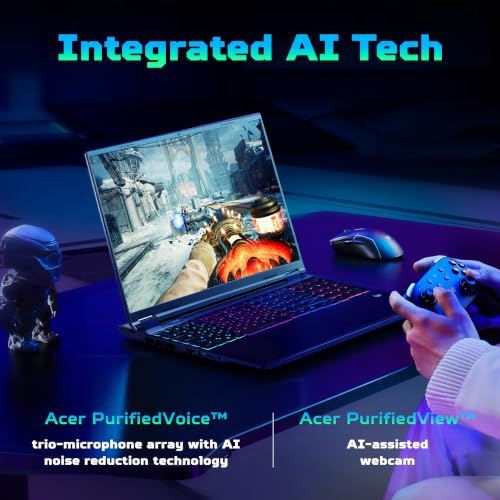 Acer Predator Helios Neo 16 AI, Intel Core Ultra-9_290HX+, NVIDIA GeF RTX 5070-8GB, 16GB RAM/1TB SSD, (16") WQXGA IPS, 240Hz/92Whr, Win 11H, Abyss Black, 2.7Kg, PHN16-I71, RGB KB, Gaming Laptop