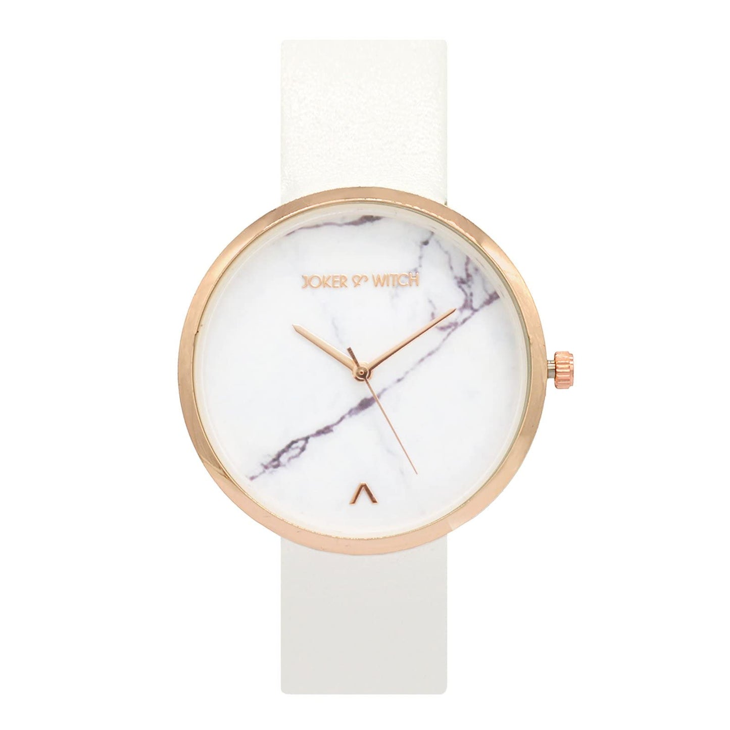 Joker & Witch Women Hailey 36mm White Dial 18mm Faux Leather Watch