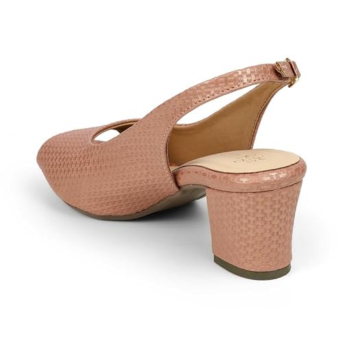 tresmode PEEP Pink Women's Dress Peep-Toe Sandals in Size 8 UK / 41 EU