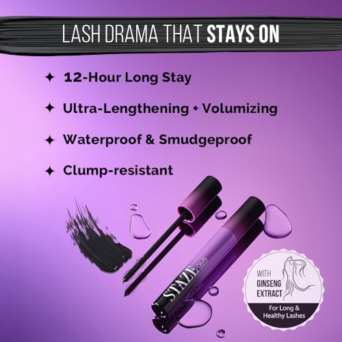 Staze 9to9 All Eyes on You Tubing Mascara | High Impact Volumizing mascara | Clump-resistant, easy to remove | Smudgeproof & Waterproof | Intense Black Color | 5ml