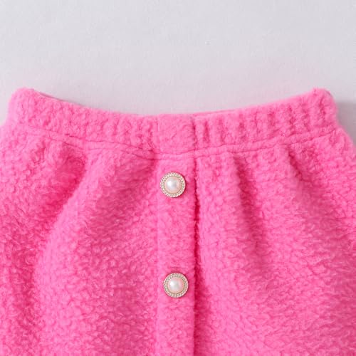 Hopscotch Girls Full Sleeves Pink 2-Pc Textured Skirt Set For Age (4-5 Years)