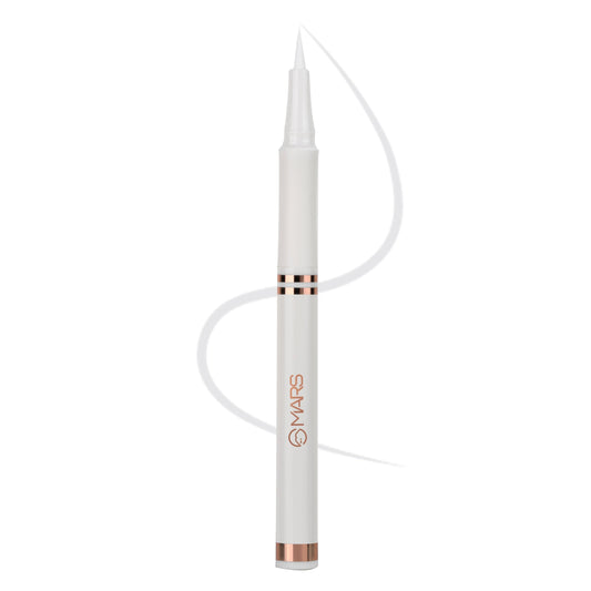 MARS Smudge Proof Liquid Pen Eyeliner with Ultra Fine Tip | Matte Finish & Waterproof (1.5g) (White)