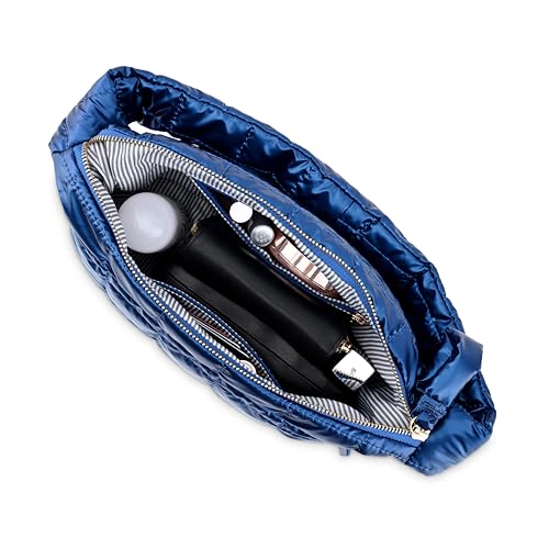 Fastrack Nylon Zipper Closure Women's Casual Shoulder Bag (Blue, SMALL)