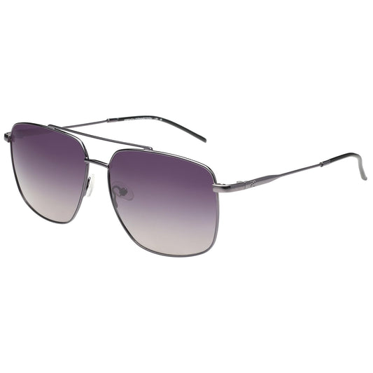 French Connection|Grey Full Frame Aviator Sunglasses|Polarized | 100% UV Protection (UV 400) Purple Gradient Faded Lens|Men's|Large|FC 7644PL C3 60 S