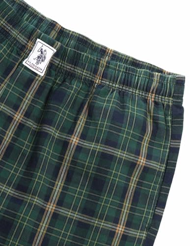 U.S. POLO ASSN.. Mens SS004 Solid Cotton Sleep Sets(SS004-PL_Olive/ Green_M)