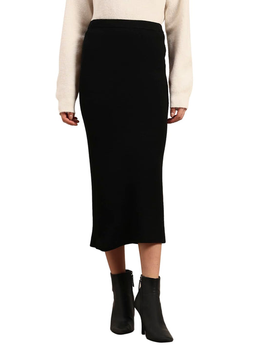 VERO MODA Women's Below Knee Skirt Black