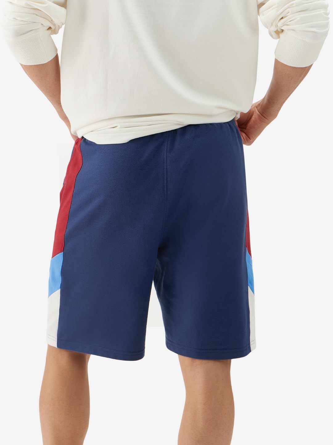 The Souled Store Official FCB: Matchday Shorts Men and Boys Knee Length Cotton Bermuda Shorts Navy Blue