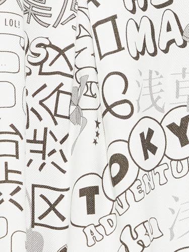 Max URB_N Women Printed Boxy Cropped Shirt (Ivory_S)