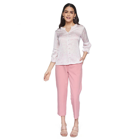 AND Women's Regular Shirt (SS22AS017TR54_Pink 8)