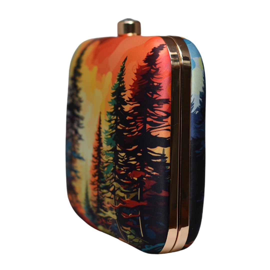 Artklim Forest Printed Clutch