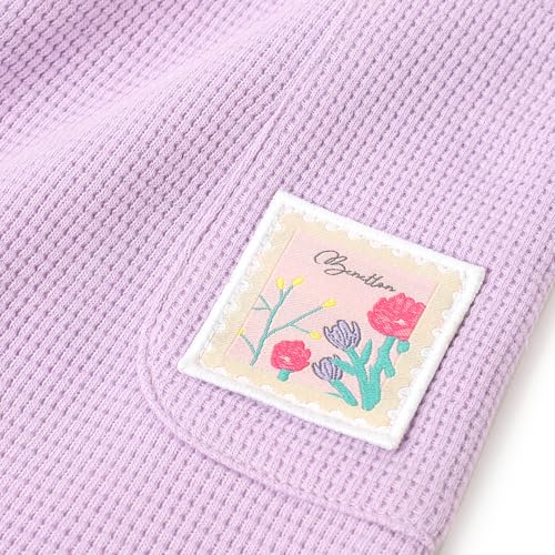 United Colors of Benetton Kidz Cotton Knee-Length Dresses (24A3SPECBP09I054_Purple