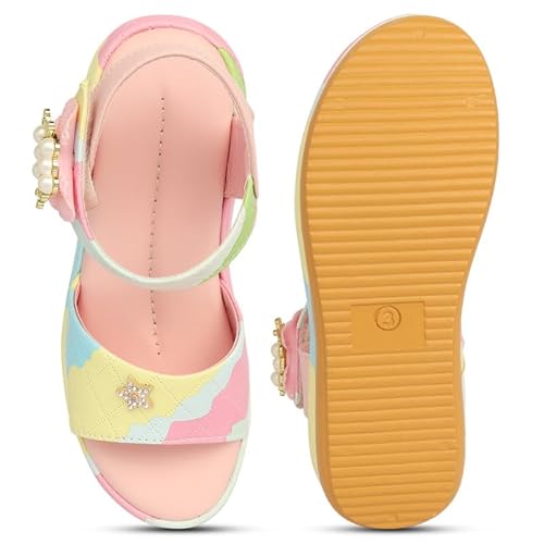 SIYA Flat for Kids Girls Wedge Sandal Pink