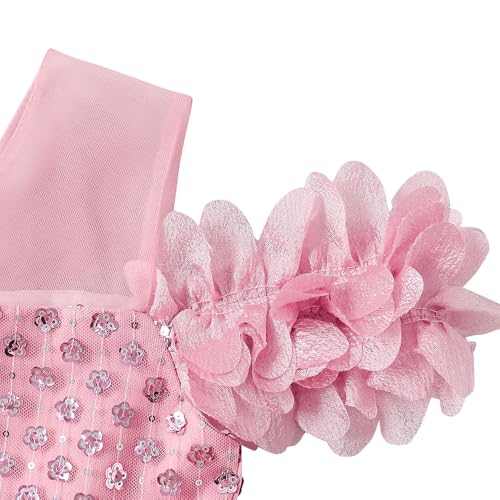 Hopscotch Girls Ankle Length Party Dresses in Pink Color For Ages (10-12 Years)