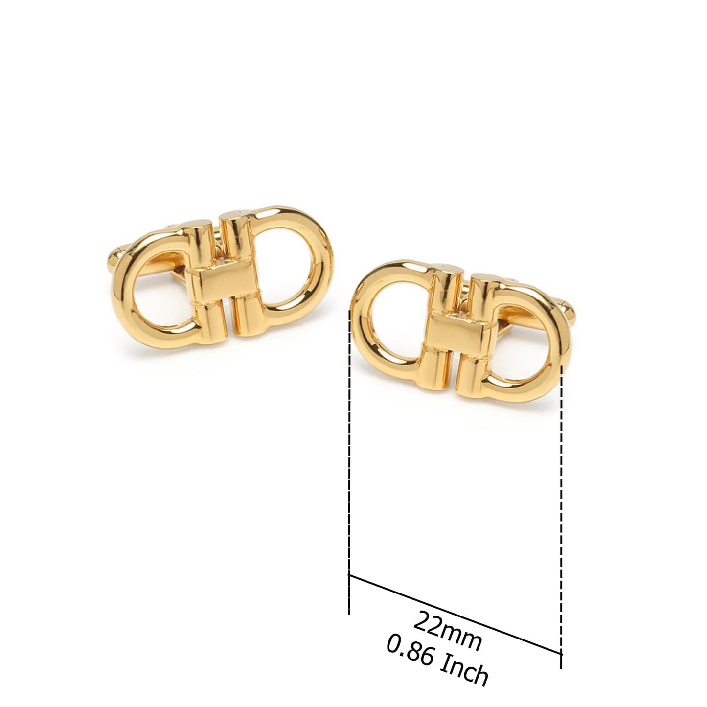 TRUESILVER ACPL 925 Sterling Silver Cufflinks for Men | BIS Hallmarked 14K Gold-Plated Horse Bit Cufflink | Jewelry Set for Weddings, Anniversaries