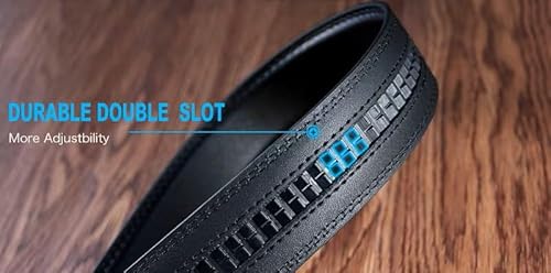 WildHorn Men's Genuine Leather Ratchet Belt for Men| Premium Auto-Lock Buckle | Adjustable up to 48” | Formal & Casual Wear | Micro-Adjust Fit | Stylish Gift Box Included (JET BLACK)