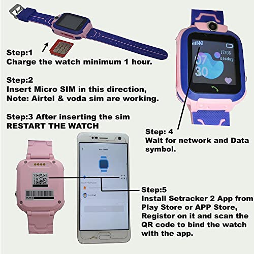 WEARFIT Champ 2G Kids Smart Watch, Blue