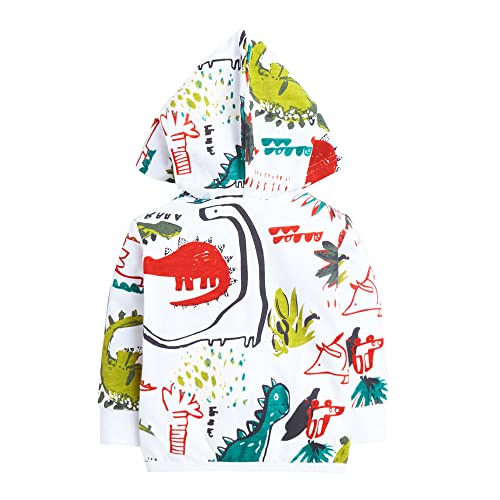 Hopscotch Boys Cotton All-Over Print T-shirt with Jacket and Pants Set In Green Color For Ages 2-3 Years