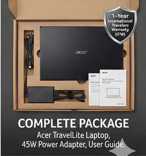 acer TravelLite Bussines Laptop TL04-51M | Core 5-120U | 14 INCH FHD IPS | 8GB DDR4 | 512GB | WiFi 6+ BT 5.2 | 1MP HD-CAM | 36WHR | 45W | Black | Windows 11 Home (UN.36JSI.005)